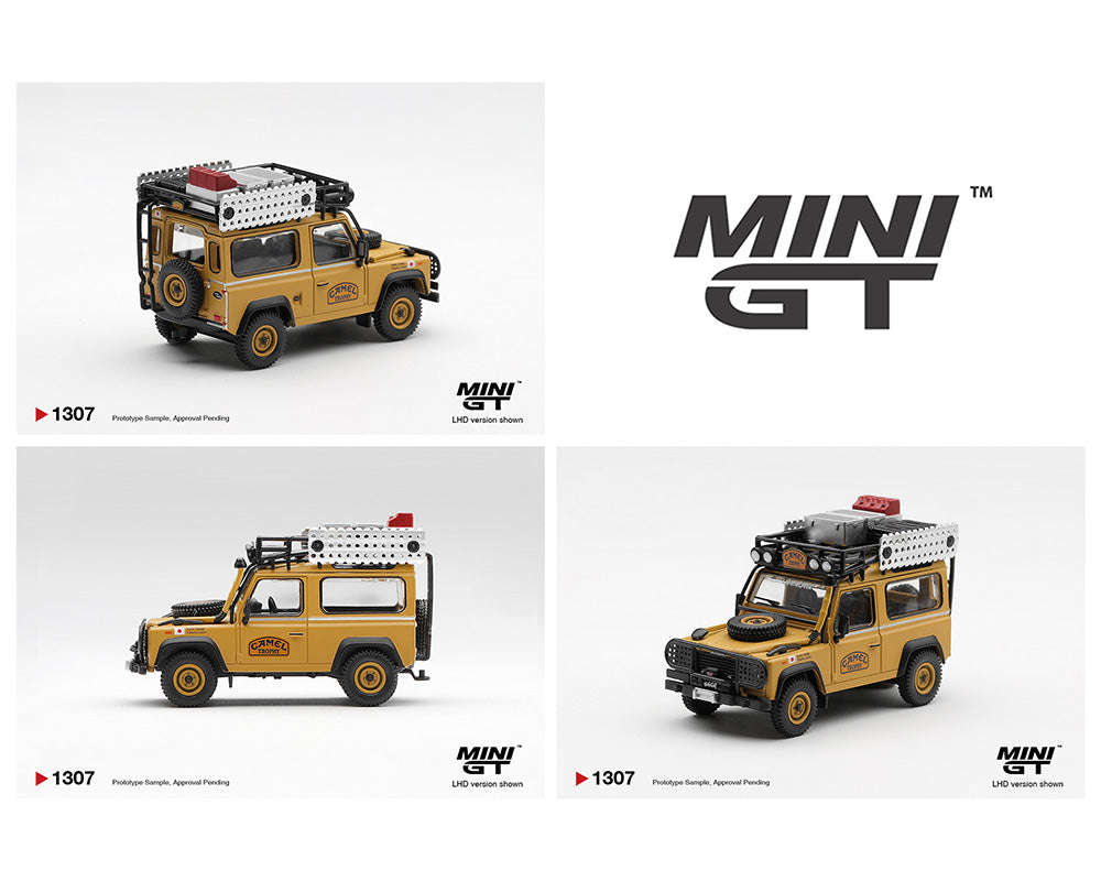 Mini GT 1:64 Land Rover Defender 90 1985 Camel Trophy Borneo Team Japan