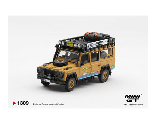 Mini GT 1:64 Land Rover Defender 110 1998 Camel Trophy Tierra del Fuego CT.10 USA