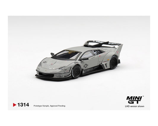 Mini GT 1:64 Lamborghini LB-Silhouette WORKS MURCIELAGO GT Evo Fighter – Grey – Limited Edition