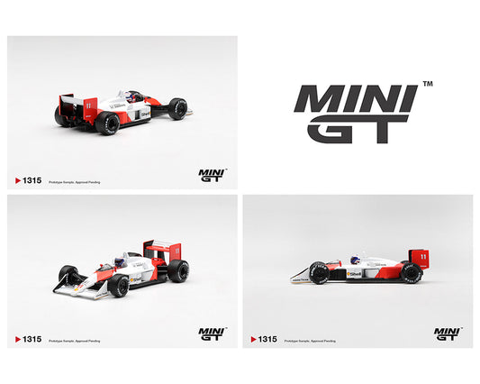Mini GT 1:64 McLaren MP4/4 #11 Alain Prost 1988 Canadian Grand Prix 2nd Place- Limited Edition