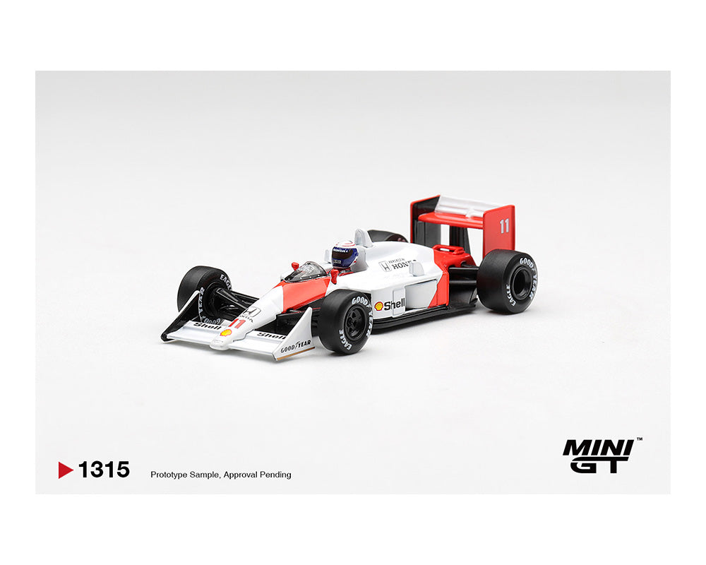Mini GT 1:64 McLaren MP4/4 #11 Alain Prost 1988 Canadian Grand Prix 2nd Place- Limited Edition