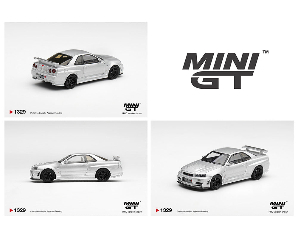 Mini GT 1:64 Nissan NISMO R34GT-R Z-tune Z-Tune Silver – Limited Edition