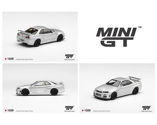Mini GT 1:64 Nissan NISMO R34GT-R Z-tune Z-Tune Silver – Limited Edition