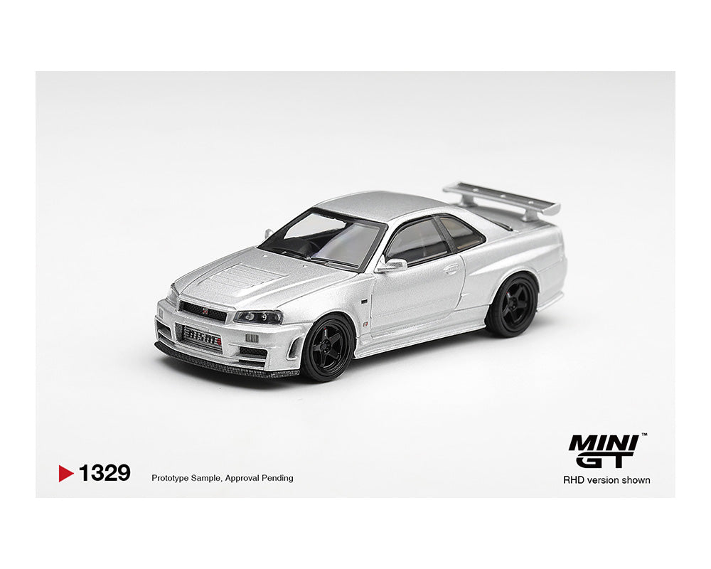 Mini GT 1:64 Nissan NISMO R34GT-R Z-tune Z-Tune Silver – Limited Edition