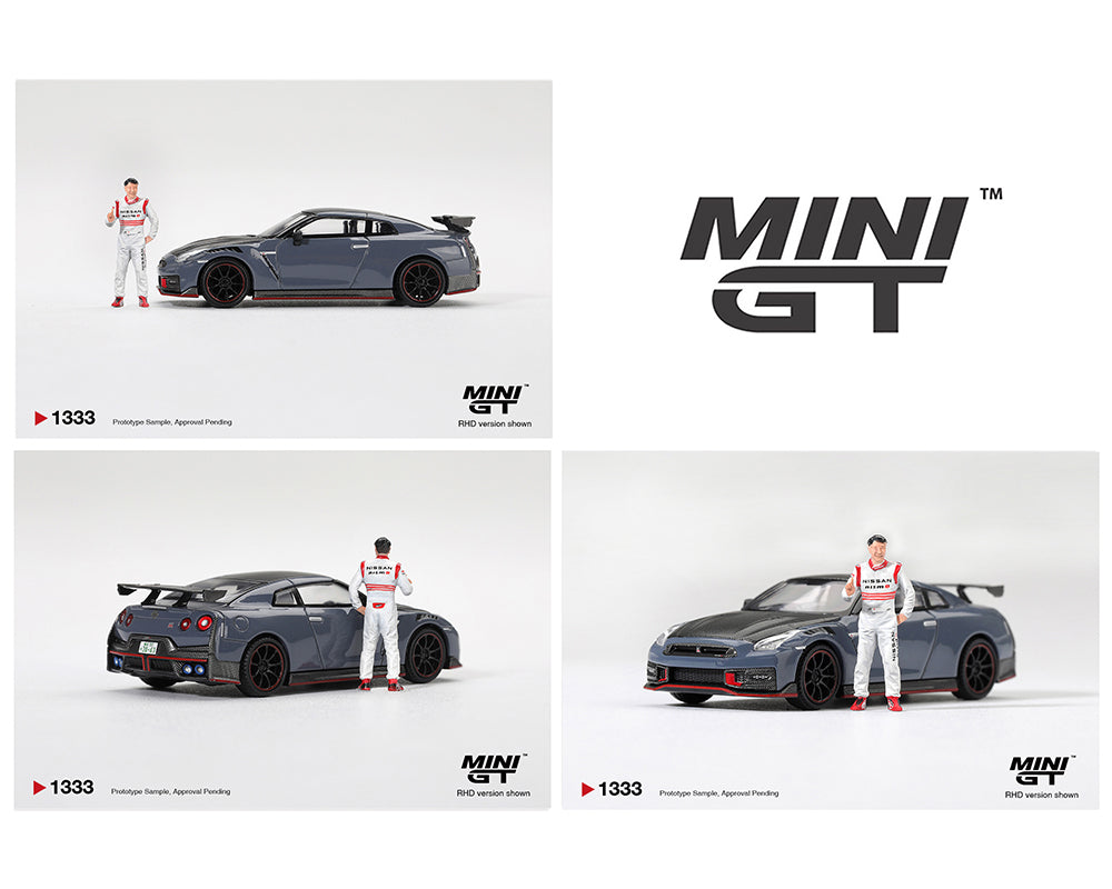 Mini GT 1:64 Nissan GT-R Nismo 2024 Tsukuba Production Car Lap Record W / Matsuda Figure Tsugio Matsuda Collection – Limited Editrion