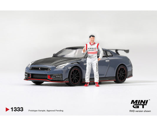 Mini GT 1:64 Nissan GT-R Nismo 2024 Tsukuba Production Car Lap Record W / Matsuda Figure Tsugio Matsuda Collection – Limited Editrion