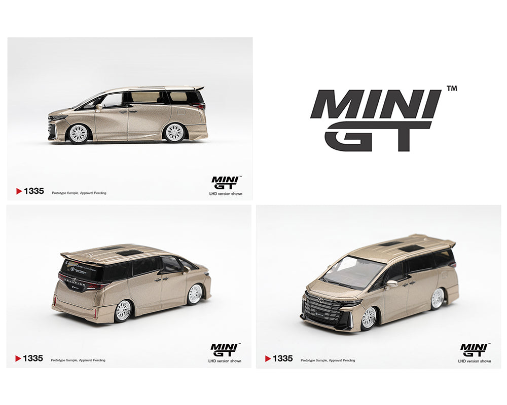 MINIGT 1/64 トヨタ ヴェルファイア 40KUHL ホイウト　チェイス Mini GT 1:64 Toyota Vellfire 40 KUHL – Gold Metallic- Limited