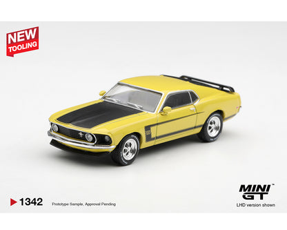 Mini GT 1:64 Ford Mustang Boss 302 1969 – Bright Yellow – Limited Edition