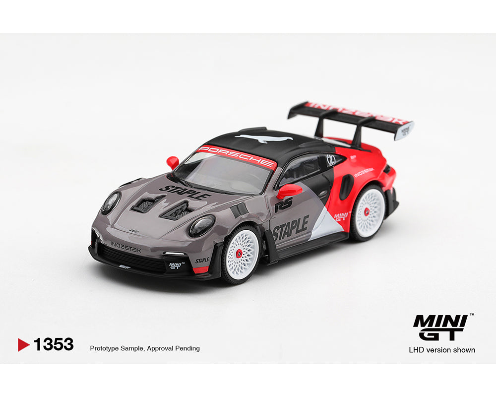 Mini GT 1:64 Porsche 911 GT3 RS STAPLE x INOZETEK – Limited Edition