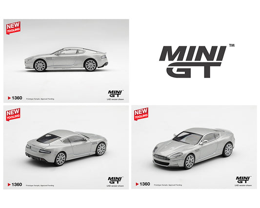 Mini GT 1:64 Aston Martin DBS 2008 – Lightning Silver- Limited Edition