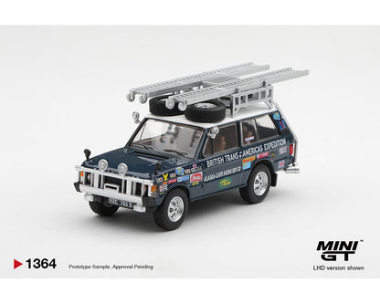 Mini GT 1:64 Range Rover 1971 British Trans-Americas Expedition (VXC-765K) – Limited Edition