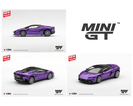 Mini GT 1:64 Lamborghini Temerario Viola Pasifae – Limited Edition