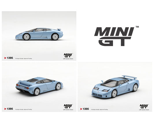 Mini GT 1:64 Bugatti EB110 GT Azzurro Metallizzato Mondial de l’Automobile 1992 – Limited Edition