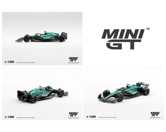 Mini GT 1:64 Aston Martin AMR24 #14 Fernando Alonso 2024 F1 2024 Las Vegas GP – Limited Edition