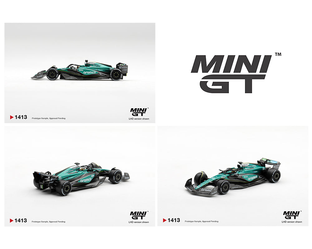 Mini GT 1:64 Aston Martin AMR24 #18 Lance Stroll 2024 F1 2024 Las Vegas GP – Limited Edition