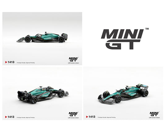 Mini GT 1:64 Aston Martin AMR24 #18 Lance Stroll 2024 F1 2024 Las Vegas GP – Limited Edition