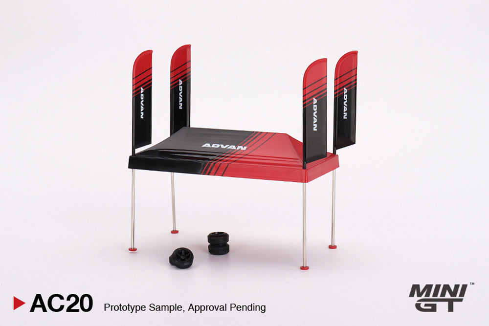 (Preorder) Mini GT 1:64 Paddock Service tent Set “ADVAN”