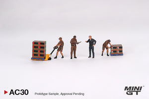 (Preorder) Mini GT 1:64 Figurine UPS Driver and workers