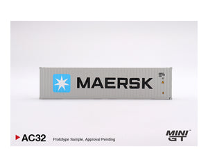 (Preorder) Mini GT 1:64 Dry Container 40′ “MAERSK” Limited Edition – Full Diecast Metal