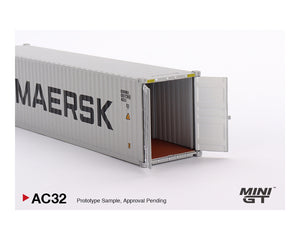 (Preorder) Mini GT 1:64 Dry Container 40′ “MAERSK” Limited Edition – Full Diecast Metal