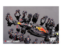 Load image into Gallery viewer, (Preorder) Mini GT 1:64 Oracle Red Bull Racing RB18 #1 Max V. 2022 Abu Dhabi GP Pit Crew Set Limited Edition 5000 Set