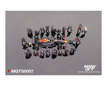 Load image into Gallery viewer, (Preorder) Mini GT 1:64 Oracle Red Bull Racing RB18 #1 Max V. 2022 Abu Dhabi GP Pit Crew Set Limited Edition 5000 Set