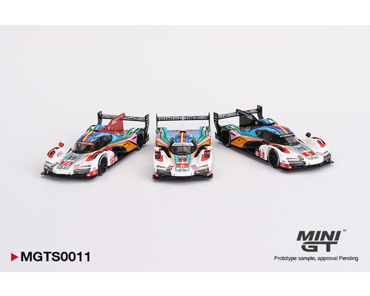 Mini GT 1:64 Porsche 963 Porsche Penske Motorsport 2023 24 Hrs. of Le Mans 3 Cars Set Limited Edition 3000 Sets