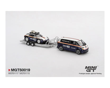 (Preorder) Mini GT 1:64 Porsche 911 Dakar #718 / Volkswagen ID. Buzz Porsche Centrum Gelderland Roughroads Set