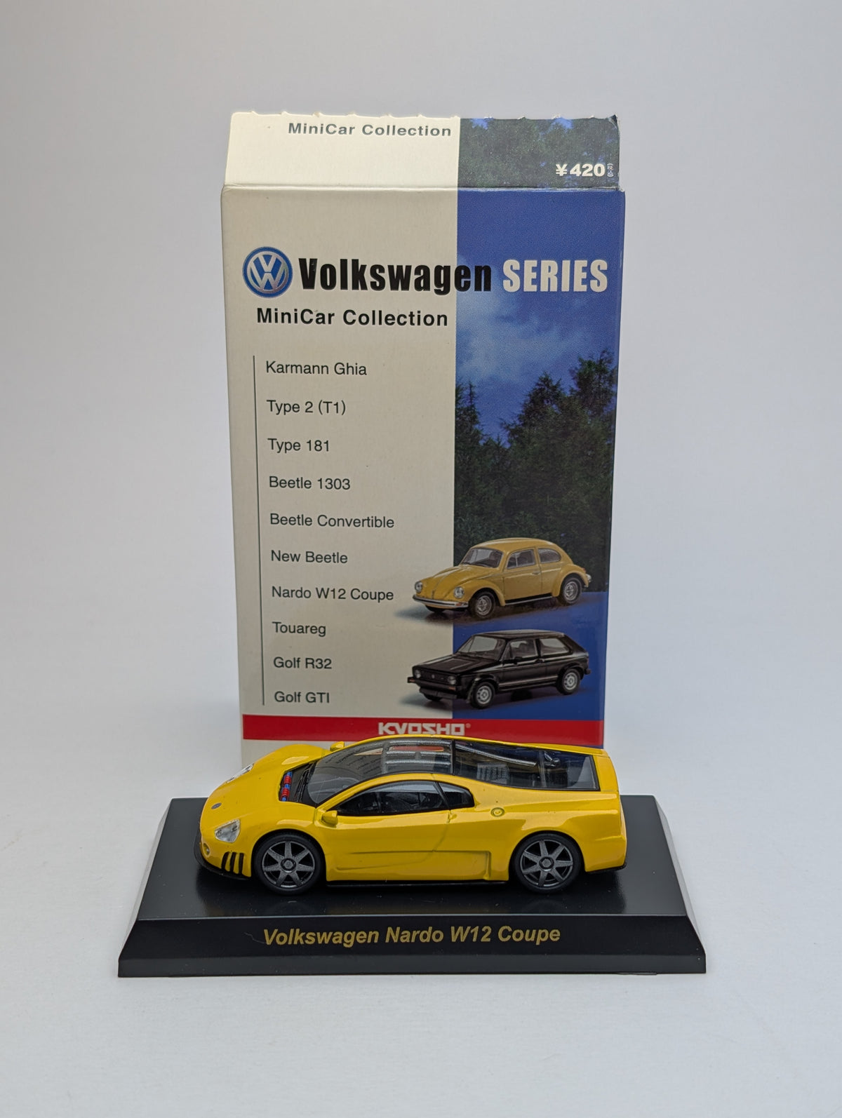 KYOSHO 1/64 Volkswagen Series MiniCar Collection Volkswagen Nardo W12 Coupe (Yellow)