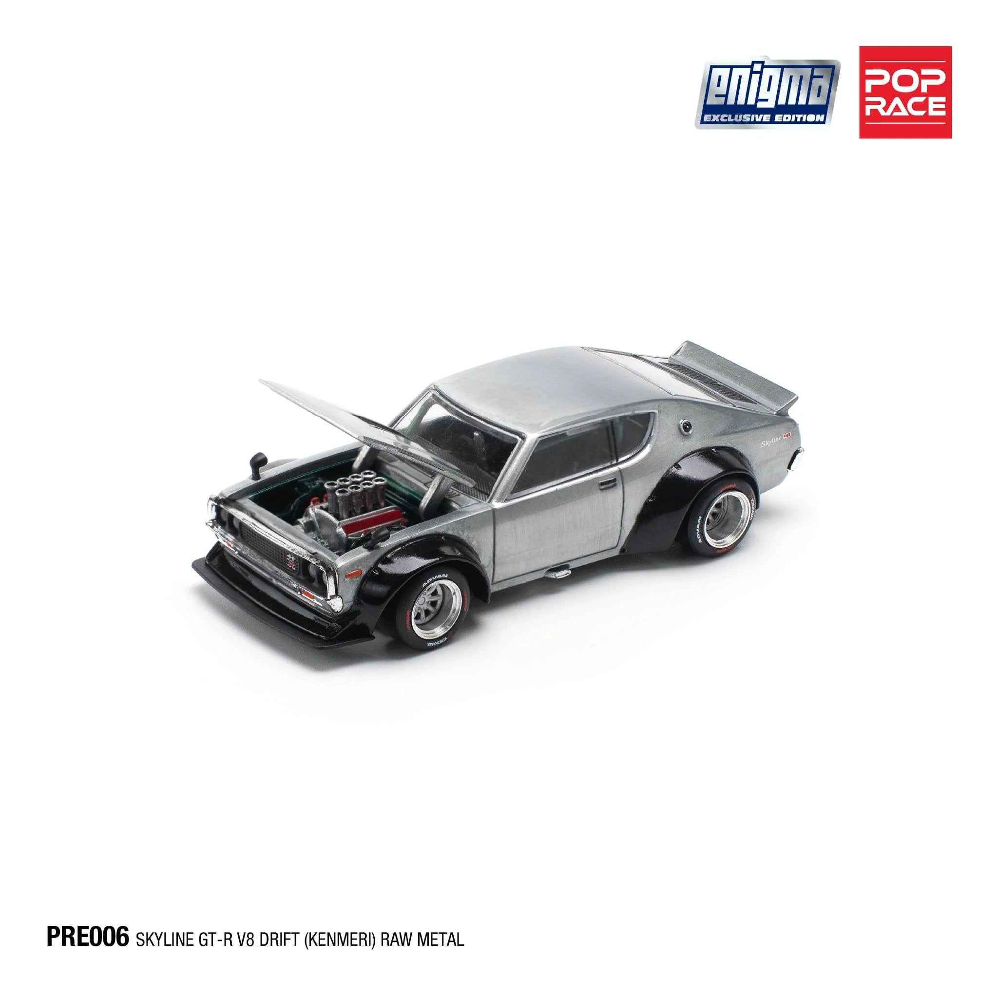 チェイス　POPRACE Enigma 1/64スカイラインGTR ケンメリ Pre Order) Poprace 1/64 Nissan Skyline GT-R V8 Drift