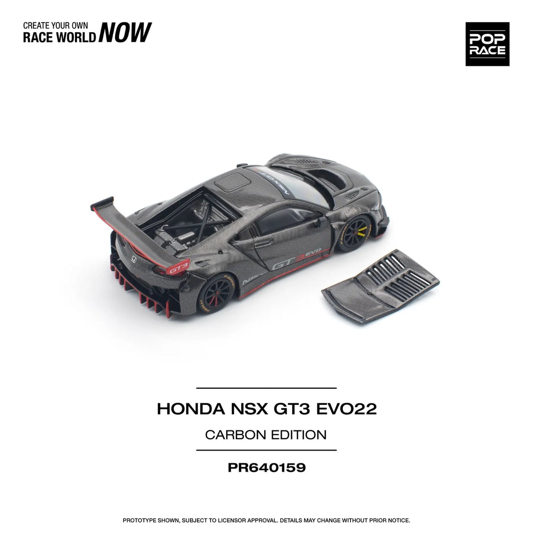 (Pre order) POPRACE 1/64 Honda NSX GT3 EVO22 – Carbon Edition