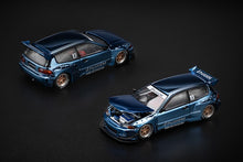 Load image into Gallery viewer, (Pre order) POPRACE 1/64 Pandem Civic EG6 – Blue Chrome