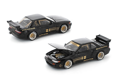 (Pre Order) Poprace 1/64 Nissan Silvia PANDEM S13 - BLACK