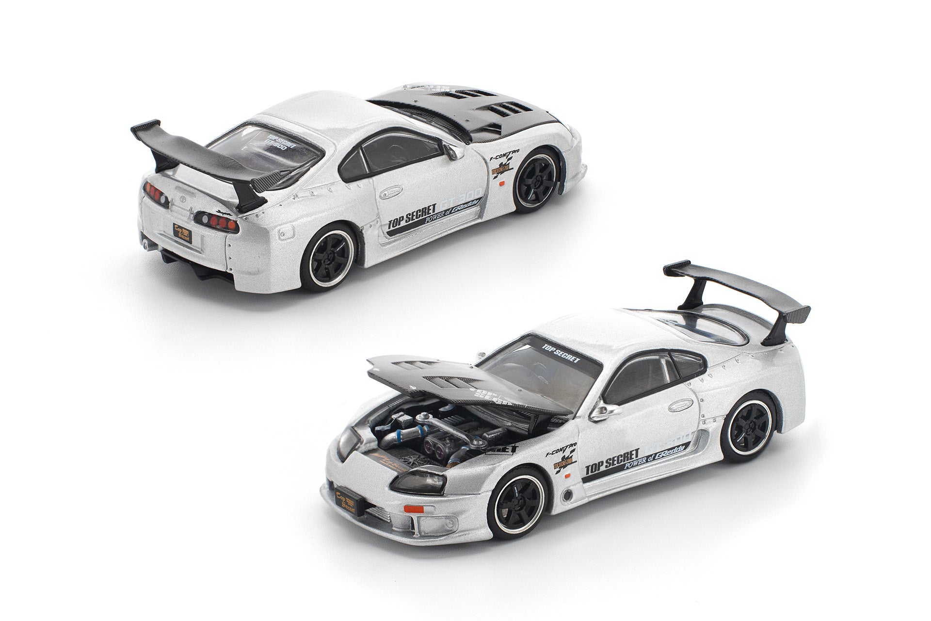 Pre order) POPRACE 1/64 Toyota TOP SECRET GT300 SUPRA SILVER