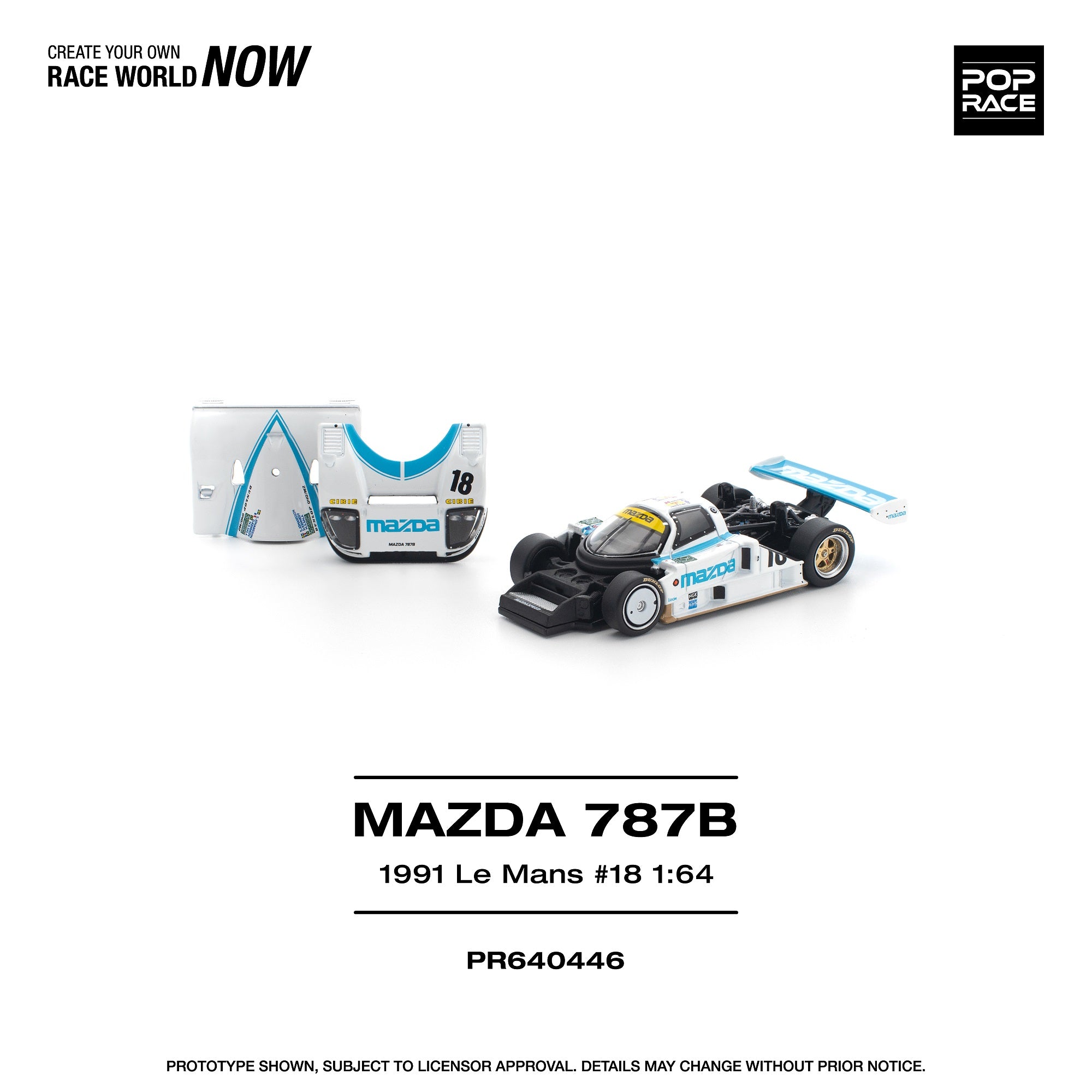 POPRACE 1/64 MAZDA 787B 1991 LE MANS 24HRS #18 – DiecastTalk
