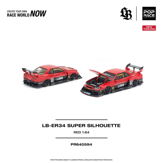 POPRACE 1/64 LB-ER34 SUPER SILHOUETTE - RED
