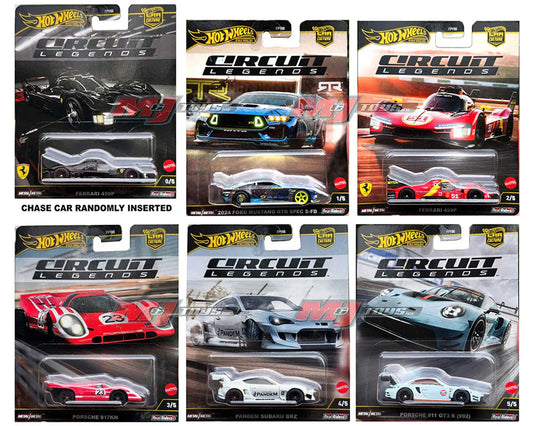 1 set of Hot Wheels 1:64 Car Culture 2025 K Circuit Legends Set