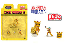 Load image into Gallery viewer, American Diorama 1:64 Mijo Exclusive Figures Lion Dance Set 2 – Yellow – Limited 2,400 Set
