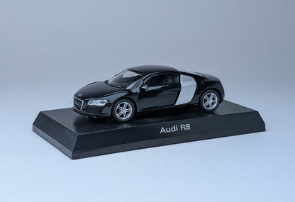 KYOSHO 1/64 Miniature Car Collection Audi R8 (Black and Silver)