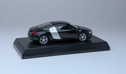 KYOSHO 1/64 Miniature Car Collection Audi R8 (Black and Silver)