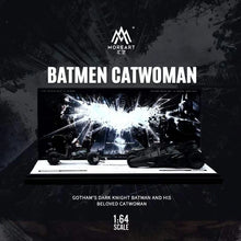 Load image into Gallery viewer, Moreart 1:64 Dark Knight Batmobile Tumbler + Batpod with Batman &amp; Catwoman Figure model