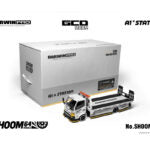 SHOOM64 1:64 DarwinPRO AIRFORCE Hino 300 Custom Drop-Bed Car Carrier – Grey – Special Edition