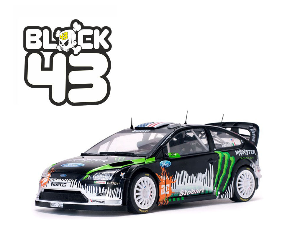 (Preorder) Sunstar 1:18 2010 Ford Focus RS Rally Day Ken Block – Black