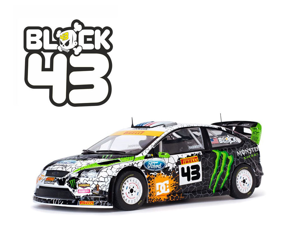 Sunstar 1:18 2012 Ford Focus RS #43 – Ken Block – Black White
