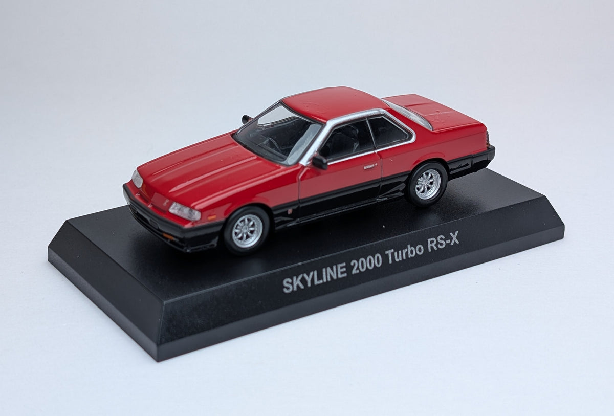 Kyosho 1/64 Scale Minicar Collection SKYLINE 2000 Turbo RS-X (Red and Black)