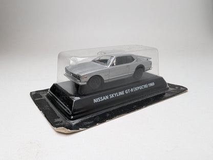Kyosho 1/64 Scale Minicar Collection Nissan Skyline GT-R (KPGC10) 1969 (Silver)