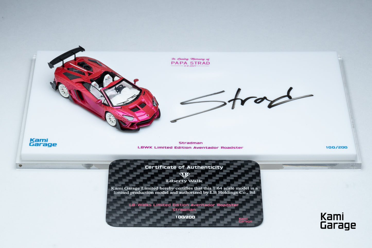 Kami Garage x Stradman 1:64 LBWK Aventador Roadster Limited Edition