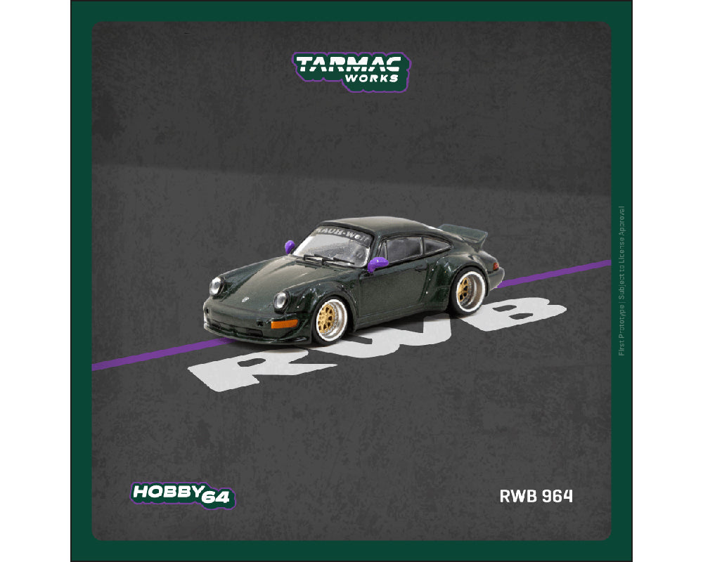 (Preorder) Tarmac Works 1:64 RWB 964 – Green – Hobby64
