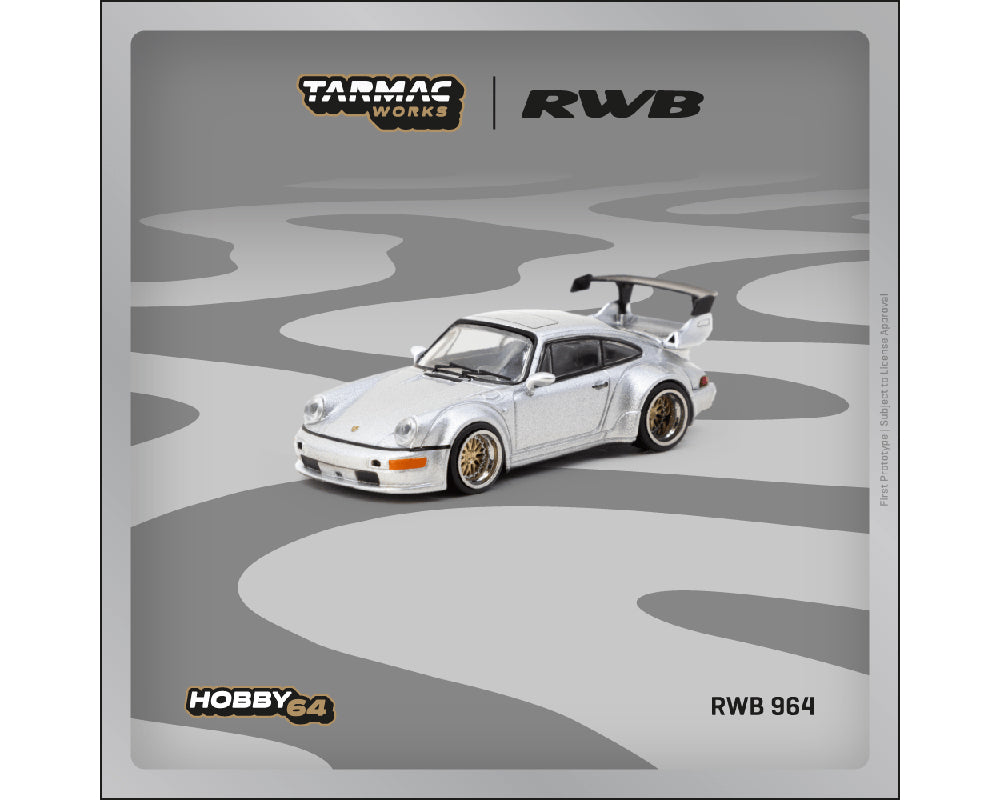 (Preorder) Tarmac Works 1:64 RWB 964 – Silver – Hobby64