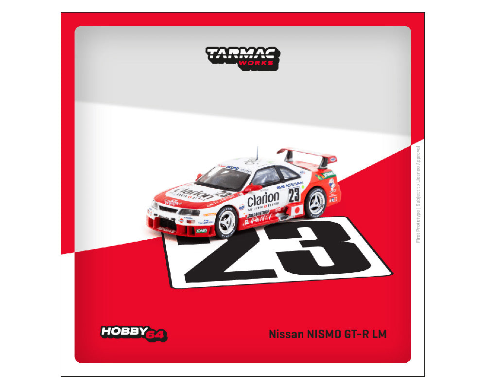 (Preorder) Tarmac Works 1:64 Nissan NISMO GT-R LM 24h of Le Mans 1995 Presentation K. Hoshino / T. Suzuki / M. Kageyama